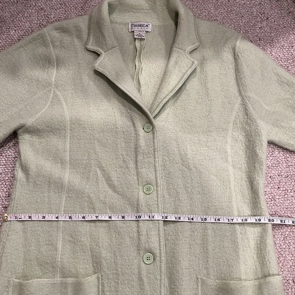 Tribeca Studio VTG long wool sweater jacket M - Picture 7 of 9